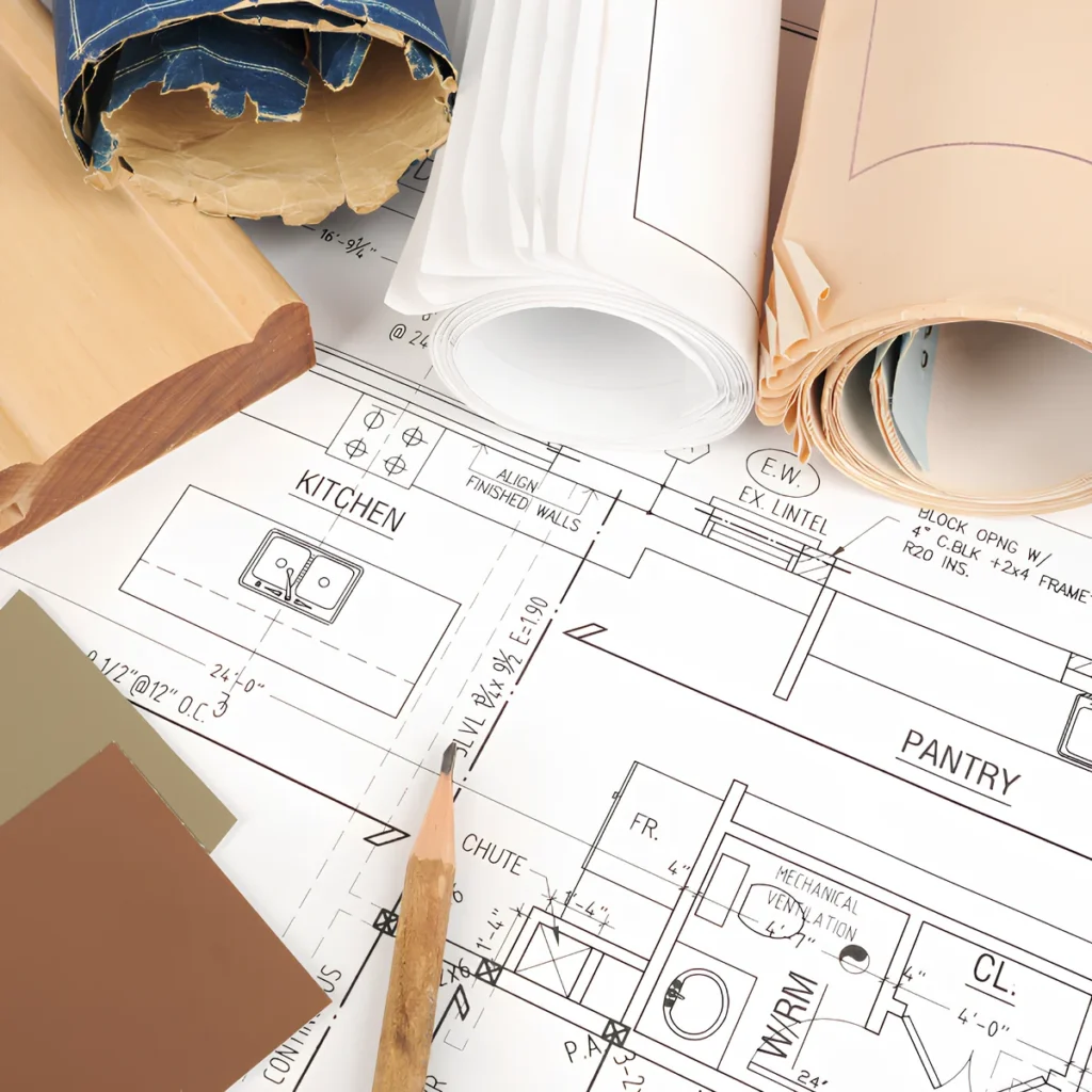 Image of a kitchen before construction.