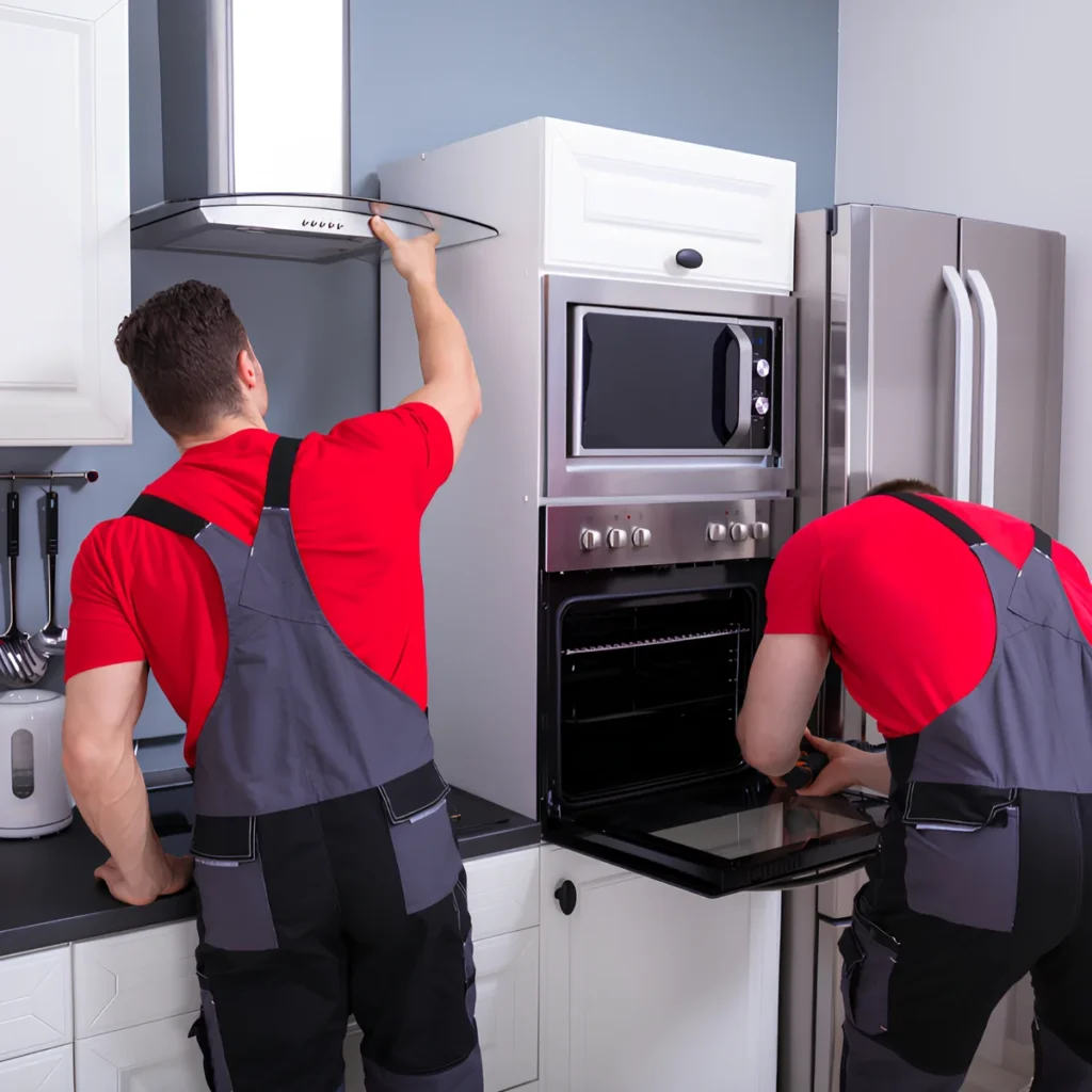 Image of appliances integrated in the kitchen.
