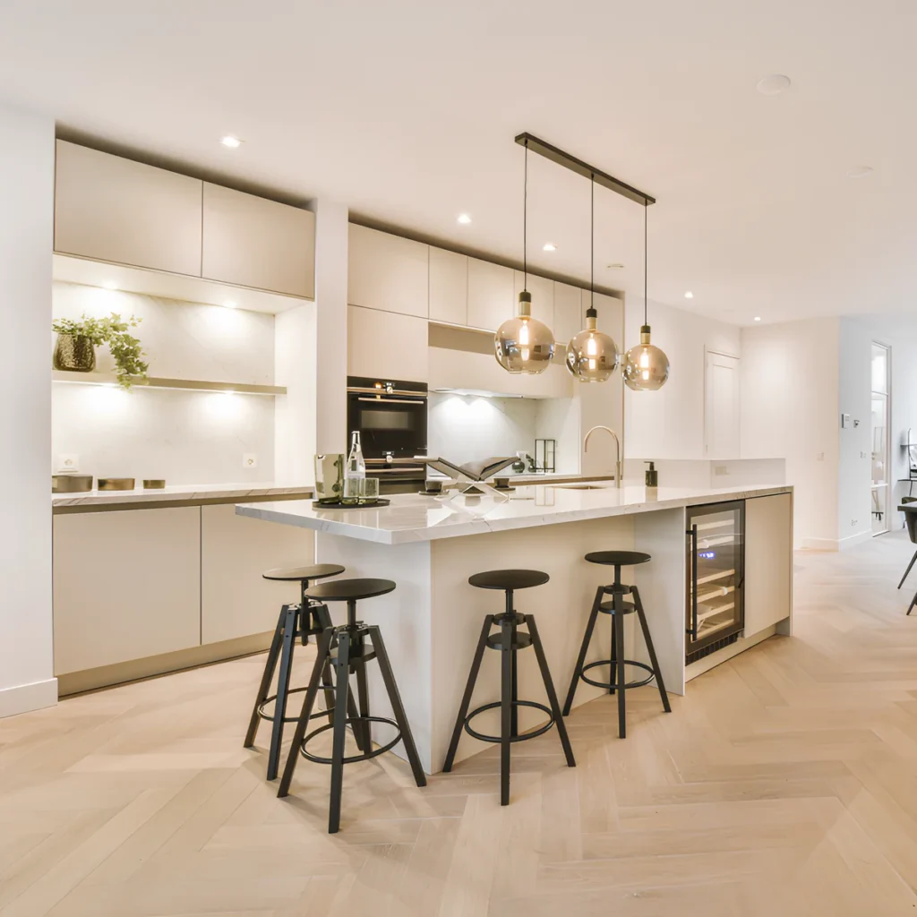 Image of lighting fixtures in kitchen